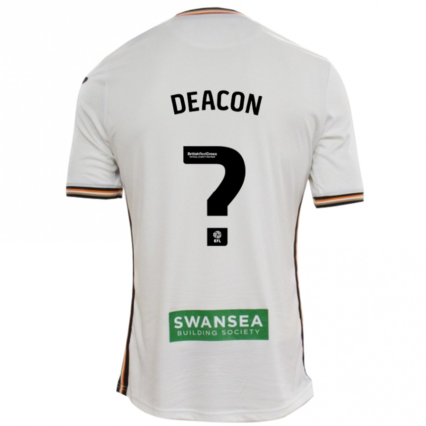 נשים כדורגל Callum Deacon #0 לָבָן ג'רזי ביתית 2024/25