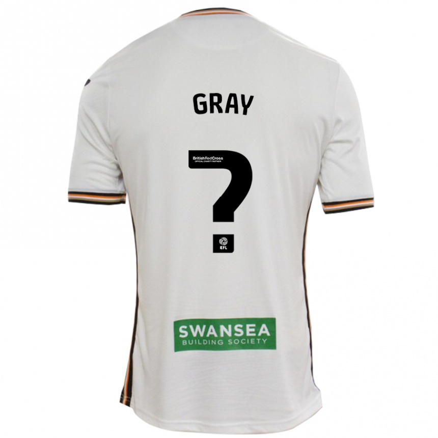 נשים כדורגל Harvey Gray #0 לָבָן ג'רזי ביתית 2024/25