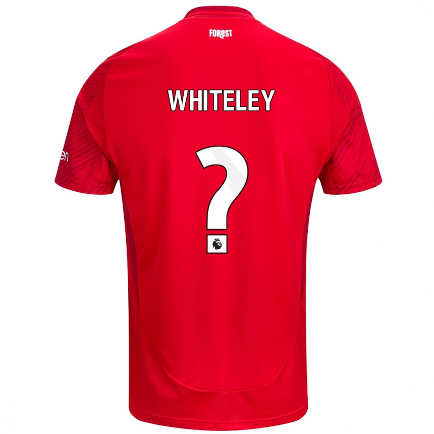 נשים כדורגל Jonathan Whiteley #0 אדום לבן ג'רזי ביתית 2024/25