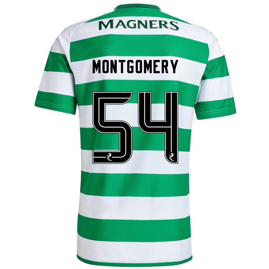 נשים כדורגל Adam Montgomery #54 ירוק לבן ג'רזי ביתית 2024/25