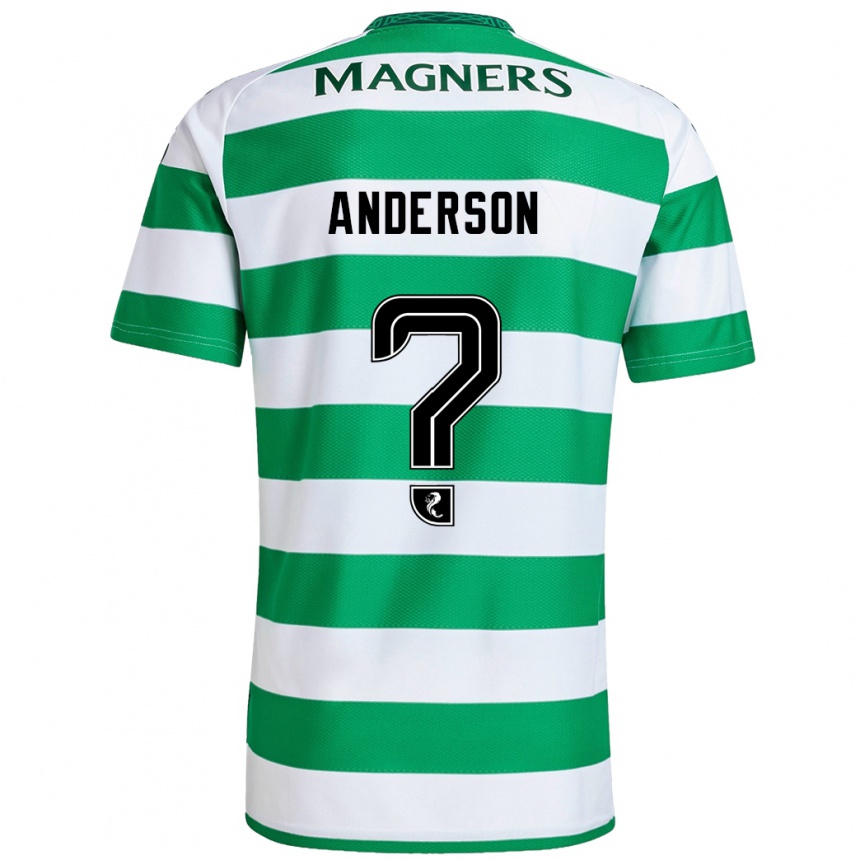 נשים כדורגל Matthew Anderson #0 ירוק לבן ג'רזי ביתית 2024/25