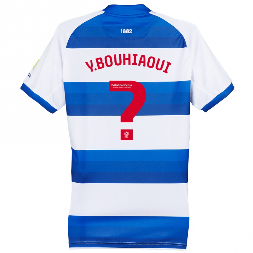 נשים כדורגל Youssef Bouhiaoui #0 לבן כחול ג'רזי ביתית 2024/25