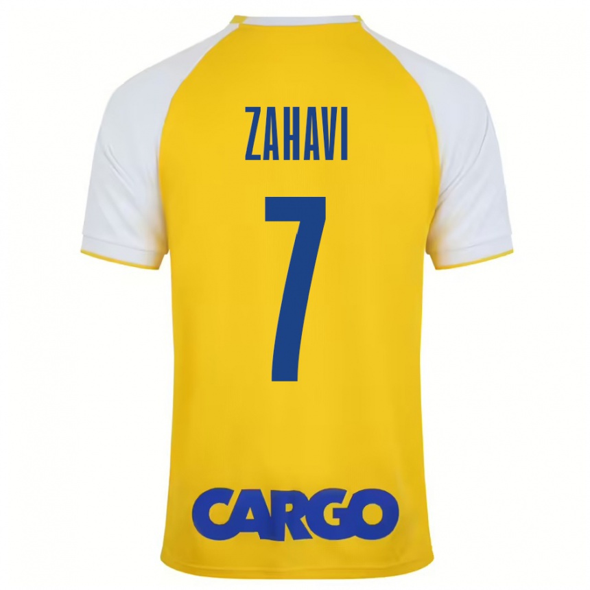 נשים כדורגל ערן זהבי #7 צהוב לבן ג'רזי ביתית 2024/25