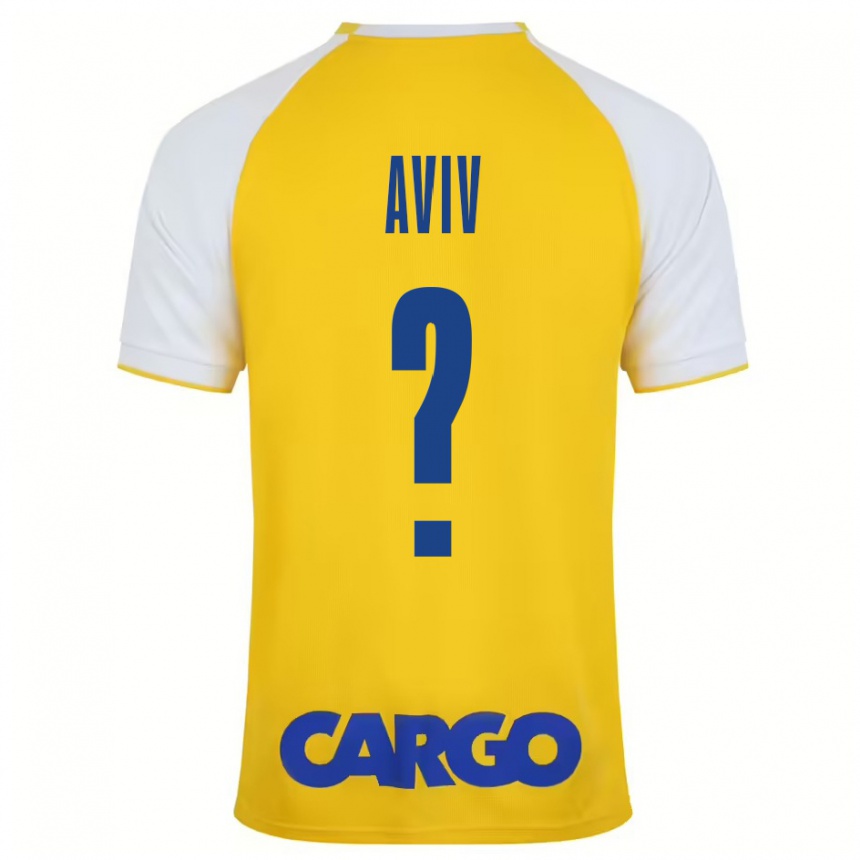 נשים כדורגל Yoyo Aviv #0 צהוב לבן ג'רזי ביתית 2024/25