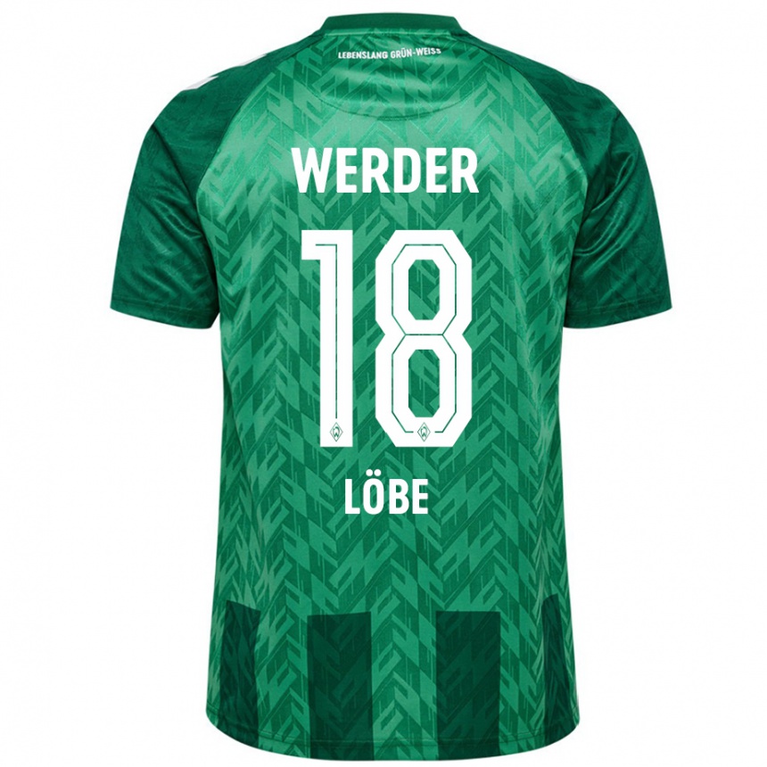 נשים כדורגל Jasper Löbe #18 יָרוֹק ג'רזי ביתית 2024/25