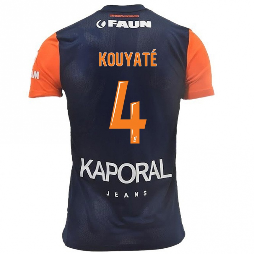 נשים כדורגל Kiki Kouyaté #4 כתום כחול נייבי ג'רזי ביתית 2024/25