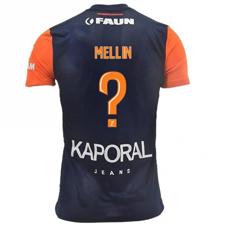 נשים כדורגל Léo Mellin #0 כתום כחול נייבי ג'רזי ביתית 2024/25