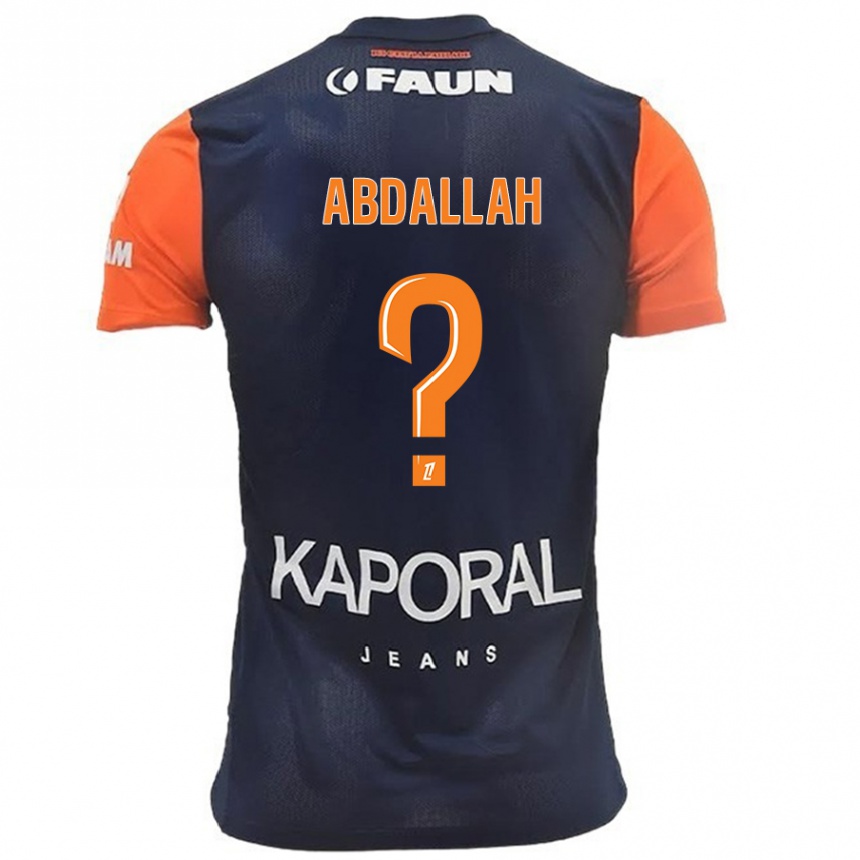 נשים כדורגל Ikrame Abdallah #0 כתום כחול נייבי ג'רזי ביתית 2024/25