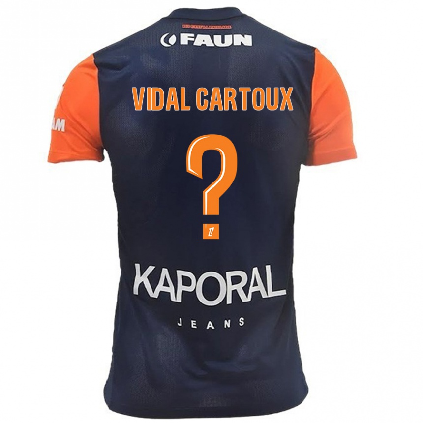 נשים כדורגל Noah Vidal Cartoux #0 כתום כחול נייבי ג'רזי ביתית 2024/25