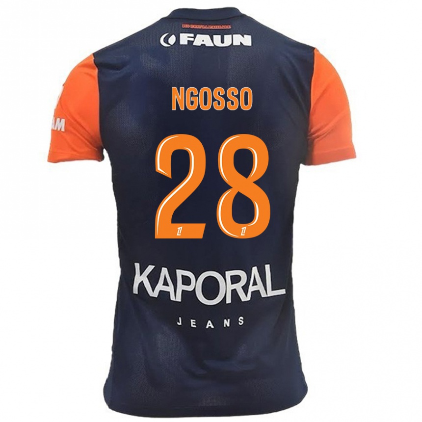 נשים כדורגל Glenn Ngosso #28 כתום כחול נייבי ג'רזי ביתית 2024/25