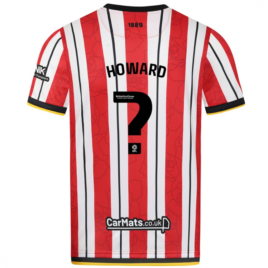 נשים כדורגל Theo Howard #0 פסים לבנים אדומים ג'רזי ביתית 2024/25