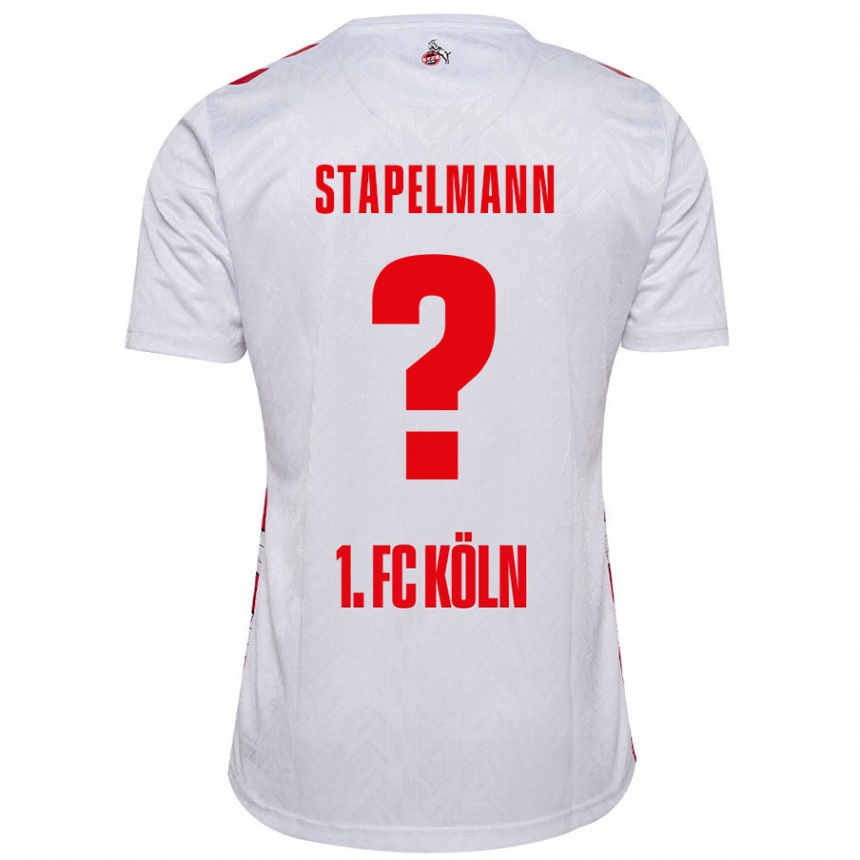 נשים כדורגל Luis Stapelmann #0 לבן אדום ג'רזי ביתית 2024/25