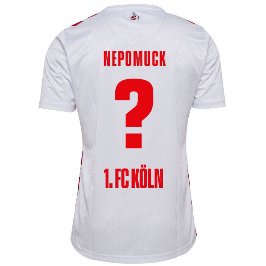 נשים כדורגל Simon Nepomuck #0 לבן אדום ג'רזי ביתית 2024/25