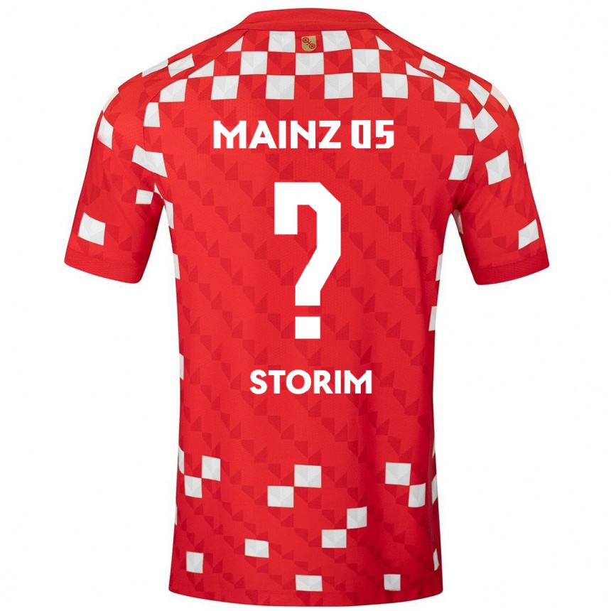 נשים כדורגל Max Storim #0 לבן אדום ג'רזי ביתית 2024/25