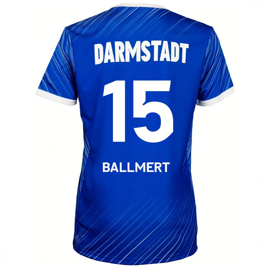 נשים כדורגל Markus Ballmert #15 כחול לבן ג'רזי ביתית 2024/25