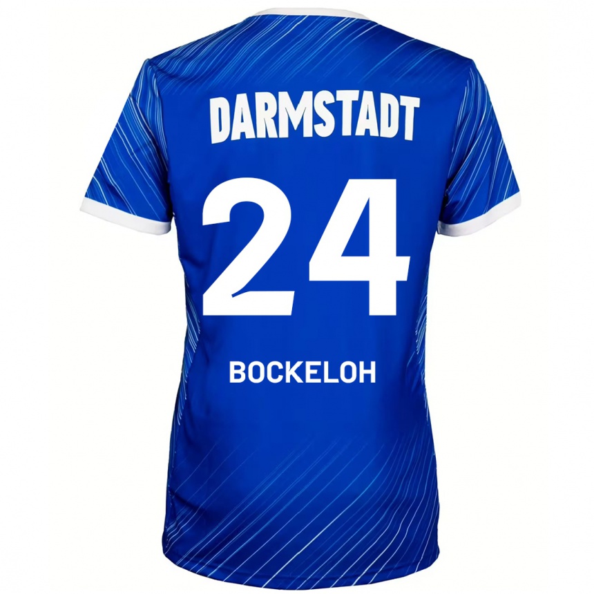 נשים כדורגל Leonhard Bockeloh #24 כחול לבן ג'רזי ביתית 2024/25