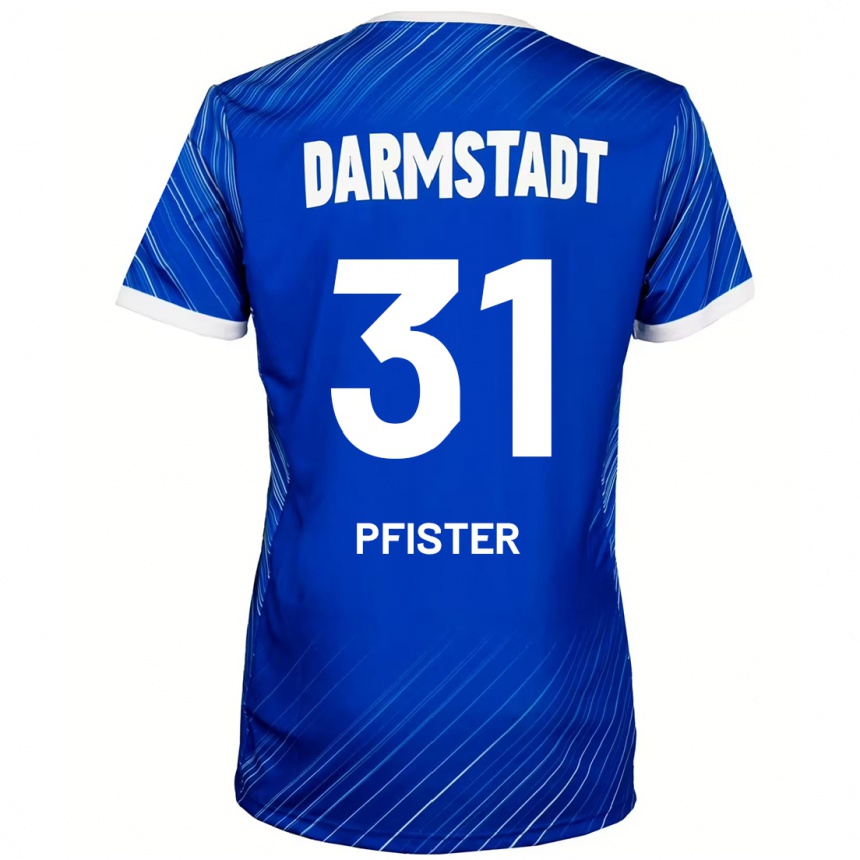 נשים כדורגל Max Pfister #31 כחול לבן ג'רזי ביתית 2024/25