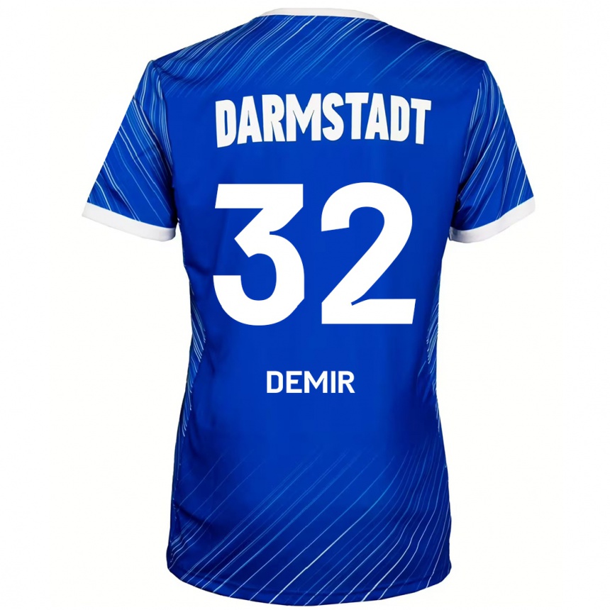 נשים כדורגל Lean Demir #32 כחול לבן ג'רזי ביתית 2024/25