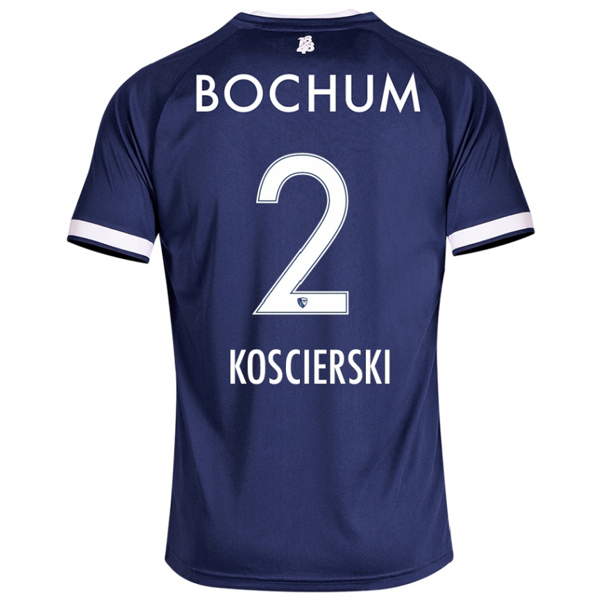 נשים כדורגל Kacper Koscierski #2 כחול כהה ג'רזי ביתית 2024/25