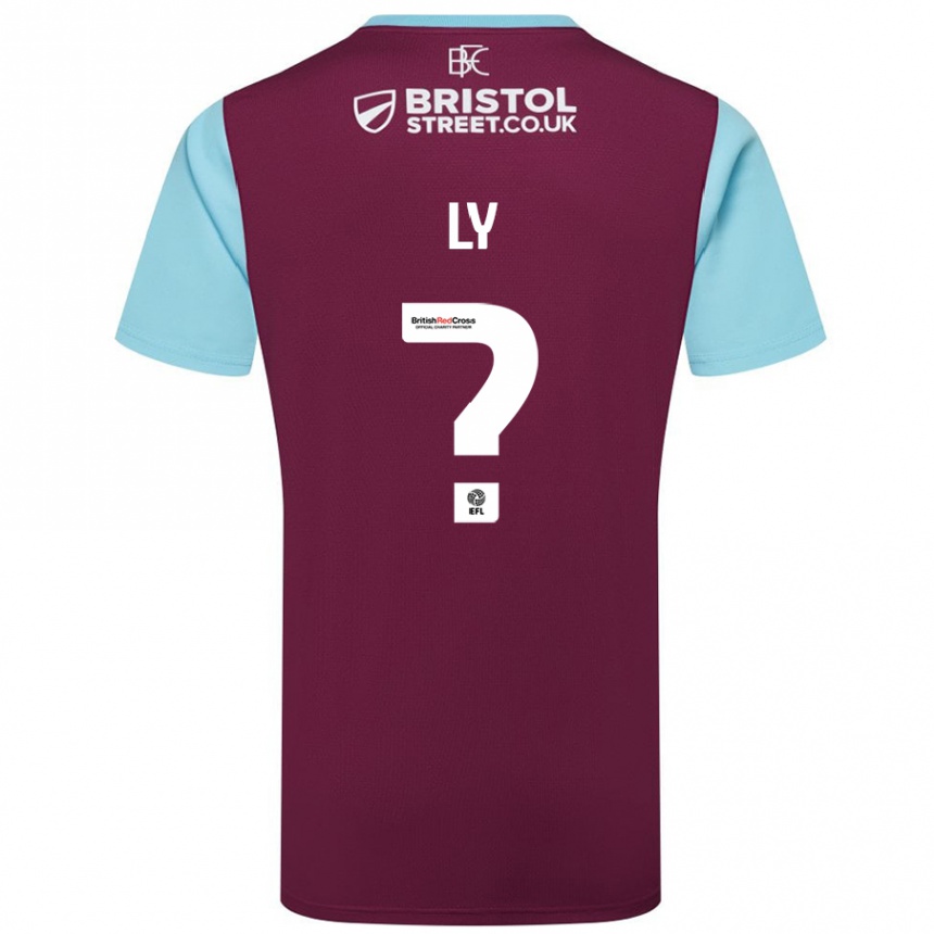 נשים כדורגל Brandon Ly #0 כחול שמיים בורדו ג'רזי ביתית 2024/25