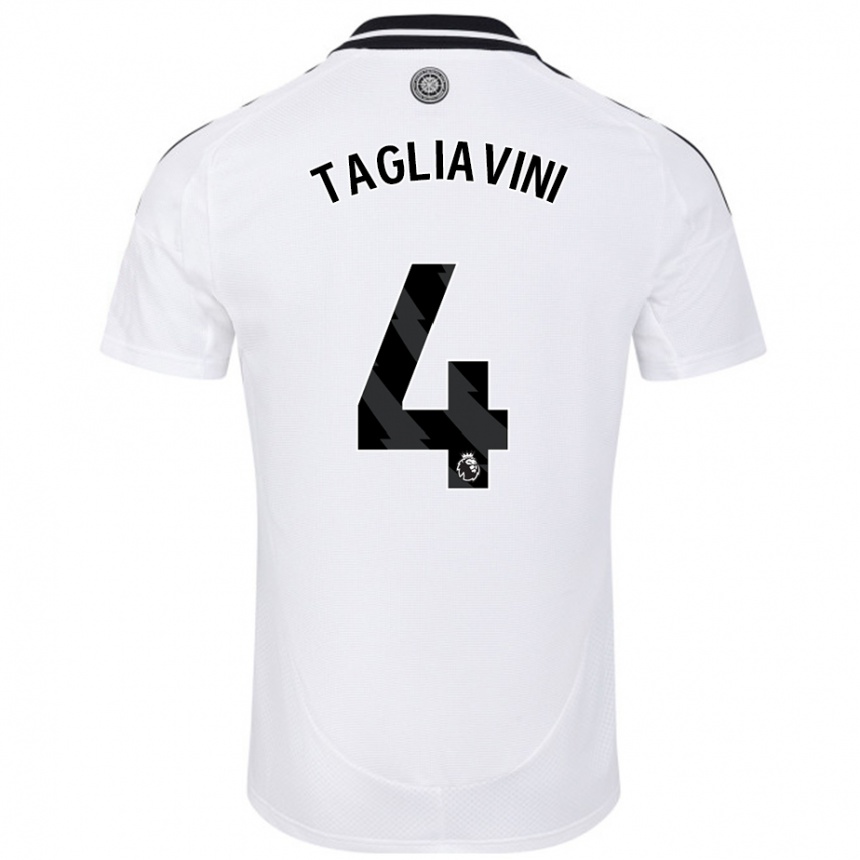 נשים כדורגל Ella Tagliavini #4 לָבָן ג'רזי ביתית 2024/25