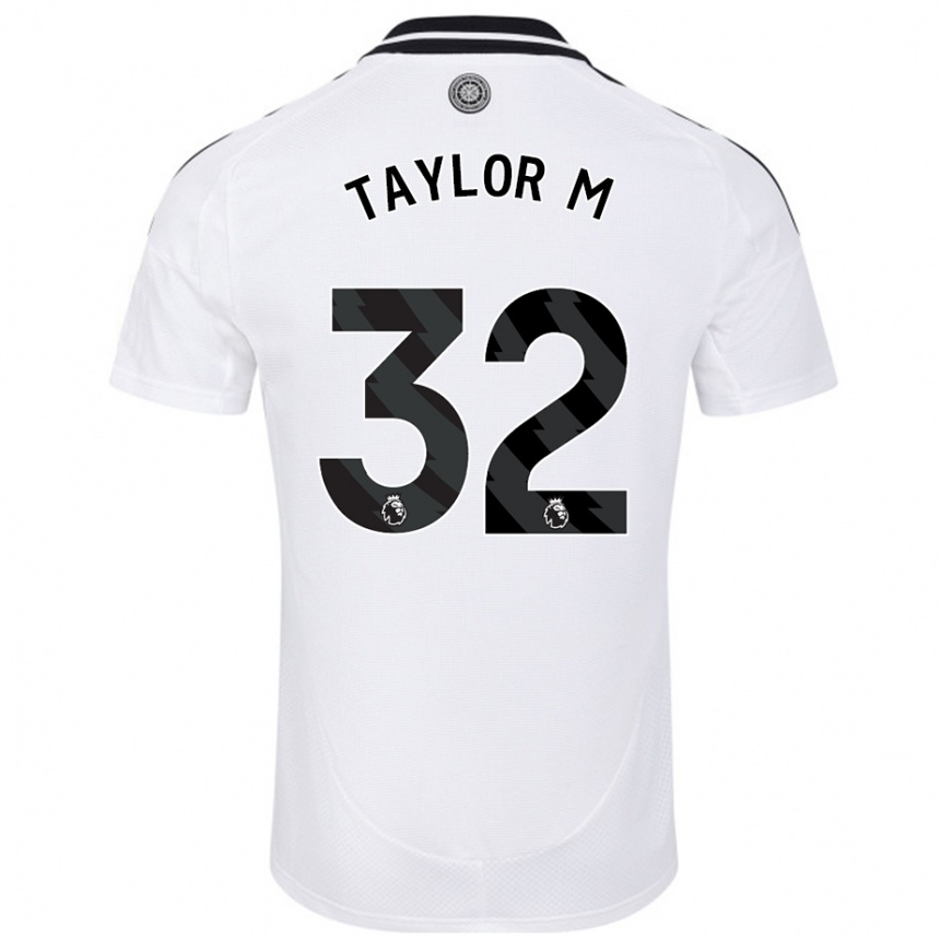 נשים כדורגל Belle Taylor-M #32 לָבָן ג'רזי ביתית 2024/25
