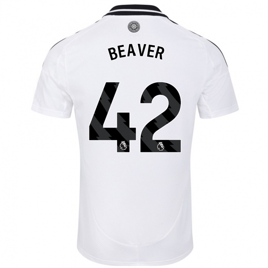 נשים כדורגל Cat Beaver #42 לָבָן ג'רזי ביתית 2024/25