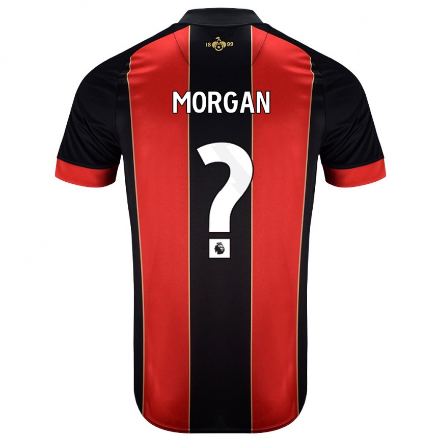 נשים כדורגל Ollie Morgan #0 אדום שחור ג'רזי ביתית 2024/25