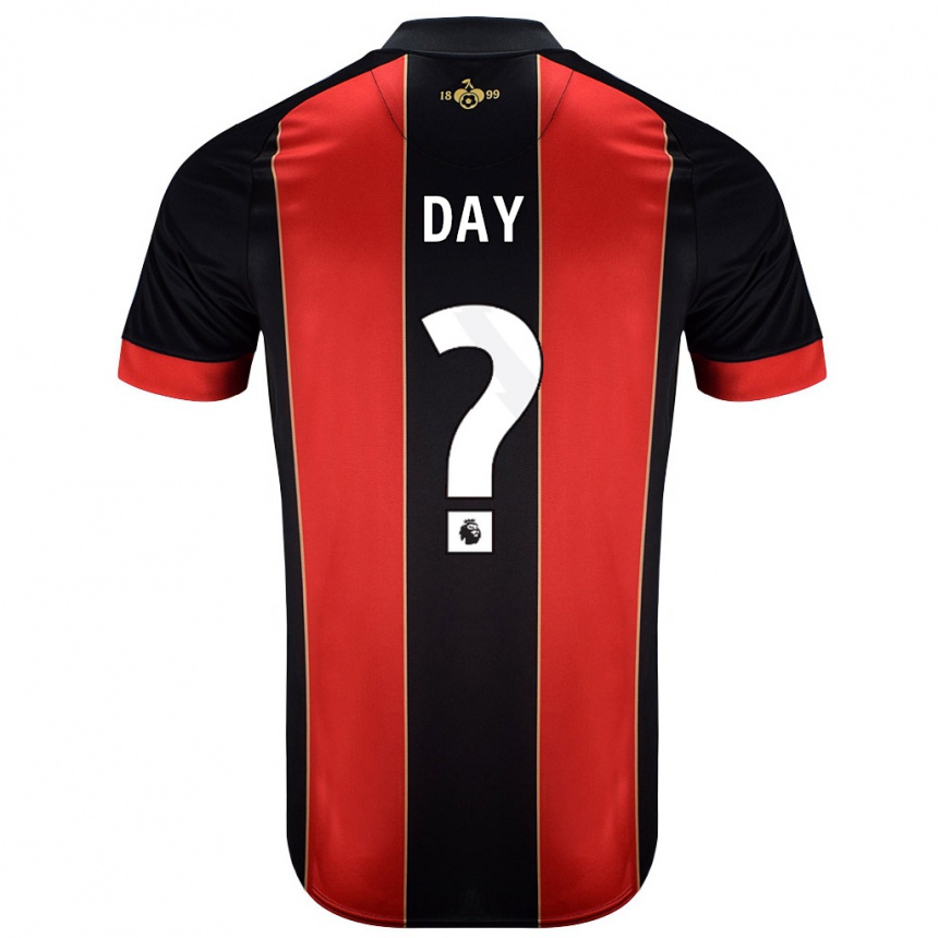 נשים כדורגל Jonny Day #0 אדום שחור ג'רזי ביתית 2024/25