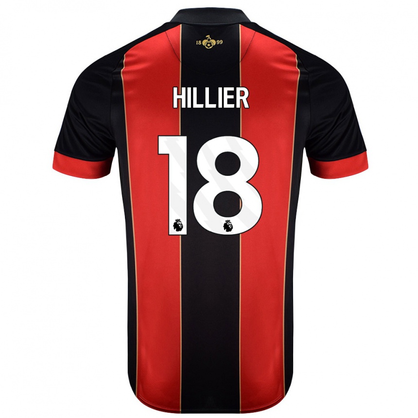 נשים כדורגל Gemma Hillier #18 אדום שחור ג'רזי ביתית 2024/25