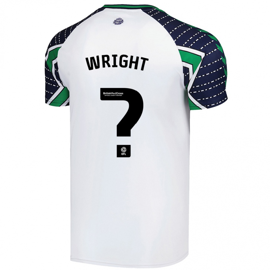 נשים כדורגל Ryan Wright #0 לָבָן הרחק ג'רזי 2024/25