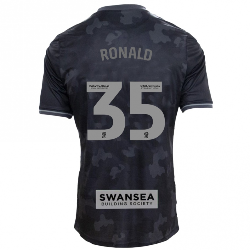 נשים כדורגל Ronald #35 שָׁחוֹר הרחק ג'רזי 2024/25