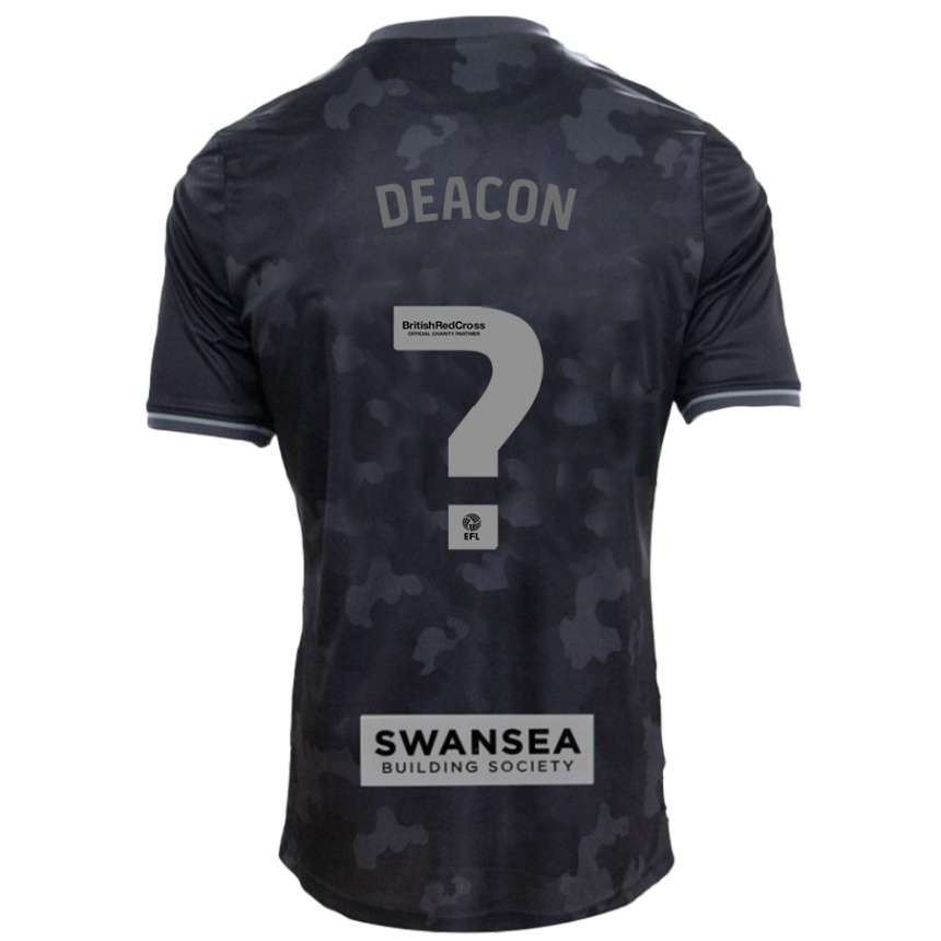 נשים כדורגל Callum Deacon #0 שָׁחוֹר הרחק ג'רזי 2024/25