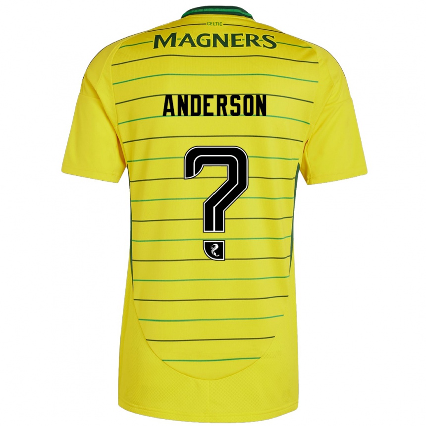 נשים כדורגל Matthew Anderson #0 צָהוֹב הרחק ג'רזי 2024/25