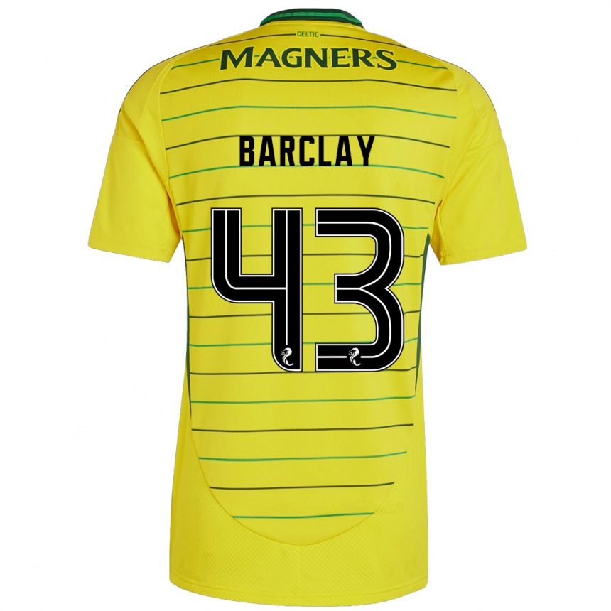 נשים כדורגל Lucy Barclay #43 צָהוֹב הרחק ג'רזי 2024/25