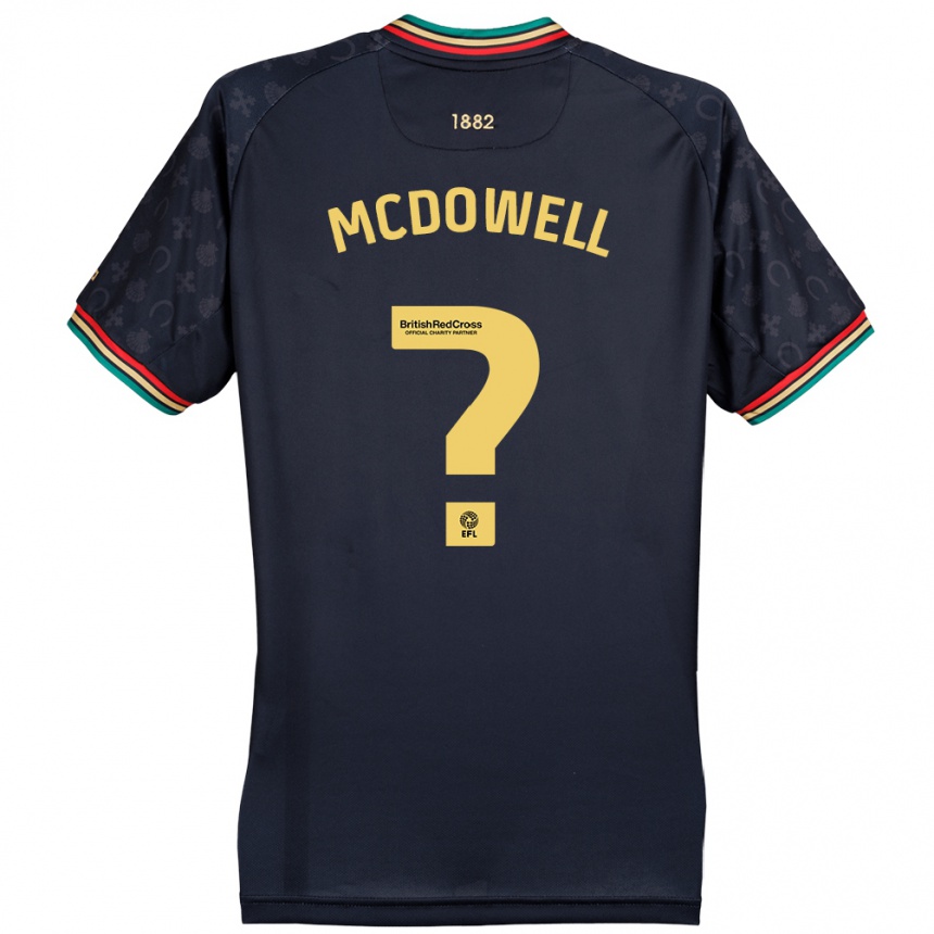 נשים כדורגל Jack Mcdowell #0 כחול כהה כהה הרחק ג'רזי 2024/25