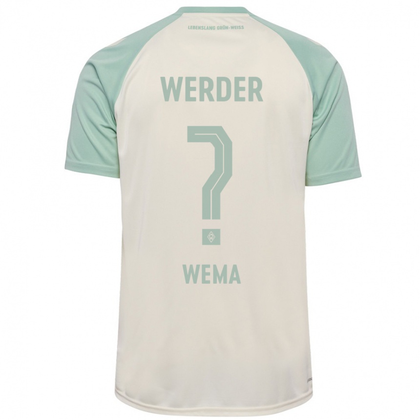 נשים כדורגל Aize Wema #0 אוף-וויט ירוק בהיר הרחק ג'רזי 2024/25