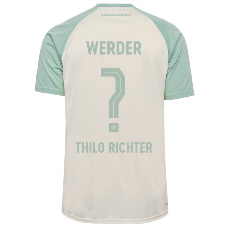 נשים כדורגל Jasper Thilo Richter #0 אוף-וויט ירוק בהיר הרחק ג'רזי 2024/25