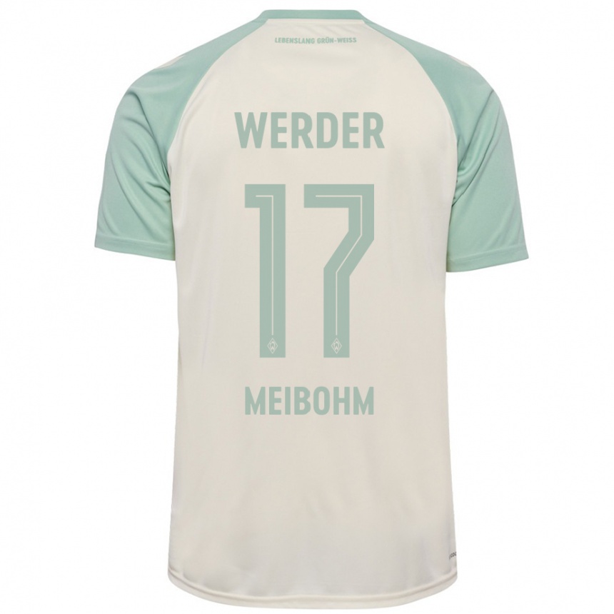 נשים כדורגל Joel Meibohm #17 אוף-וויט ירוק בהיר הרחק ג'רזי 2024/25