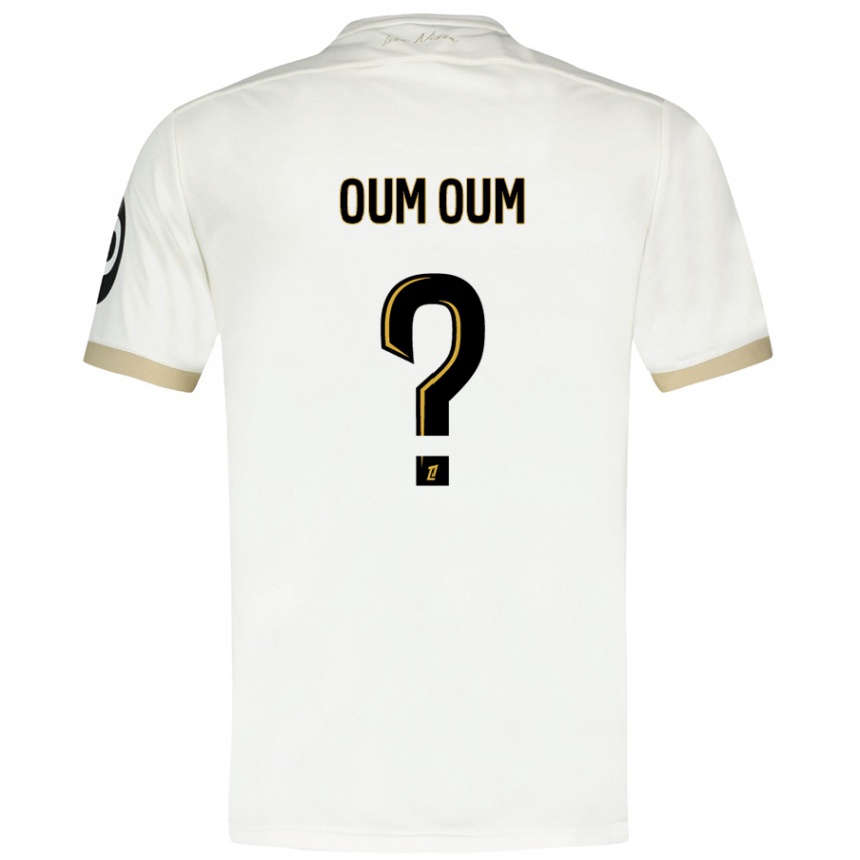 נשים כדורגל Dorian Oum Oum #0 זהב לבן הרחק ג'רזי 2024/25