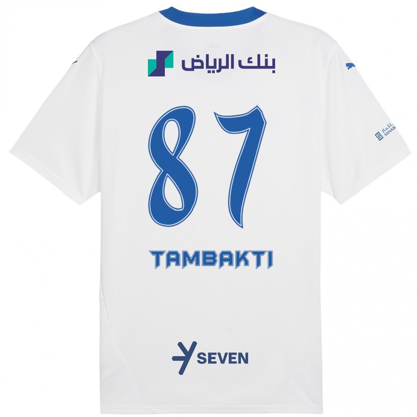 נשים כדורגל חסן טמבקטי #87 כחול לבן הרחק ג'רזי 2024/25