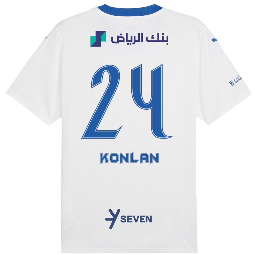 נשים כדורגל Cynthia Konlan #24 כחול לבן הרחק ג'רזי 2024/25