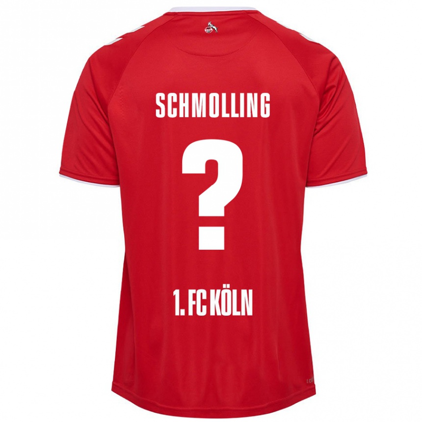 נשים כדורגל Viktor Schmolling #0 אדום לבן הרחק ג'רזי 2024/25
