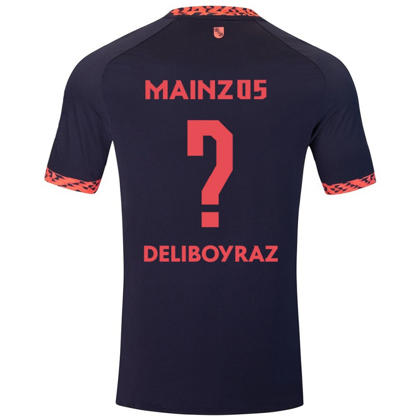 נשים כדורגל Batuhan Deliboyraz #0 כחול קורל אדום הרחק ג'רזי 2024/25