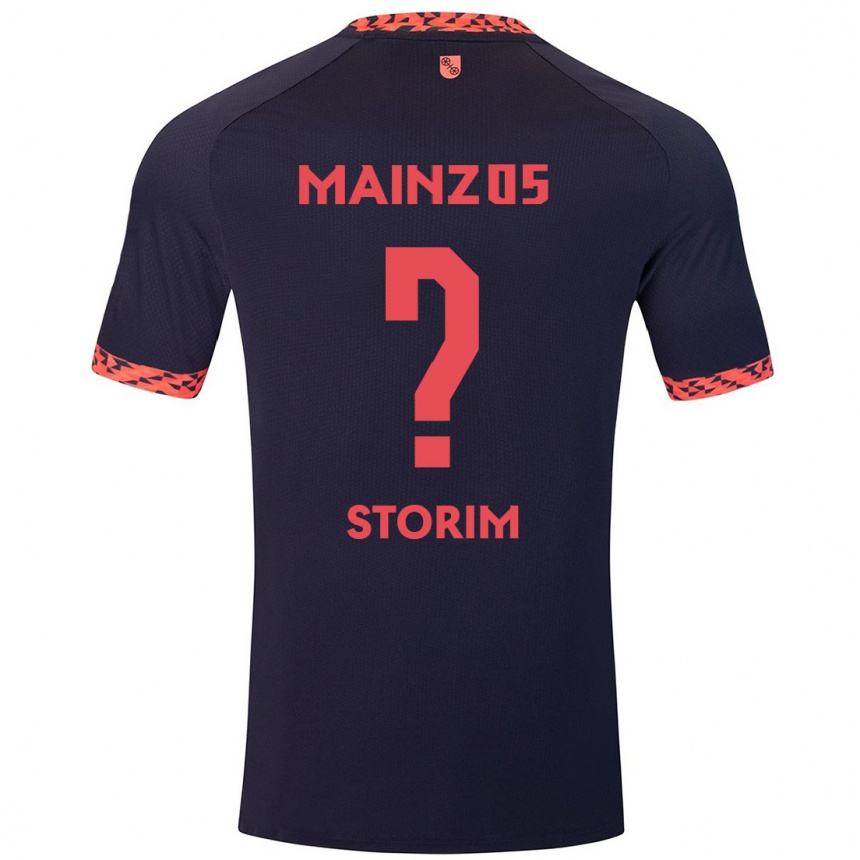 נשים כדורגל Max Storim #0 כחול קורל אדום הרחק ג'רזי 2024/25
