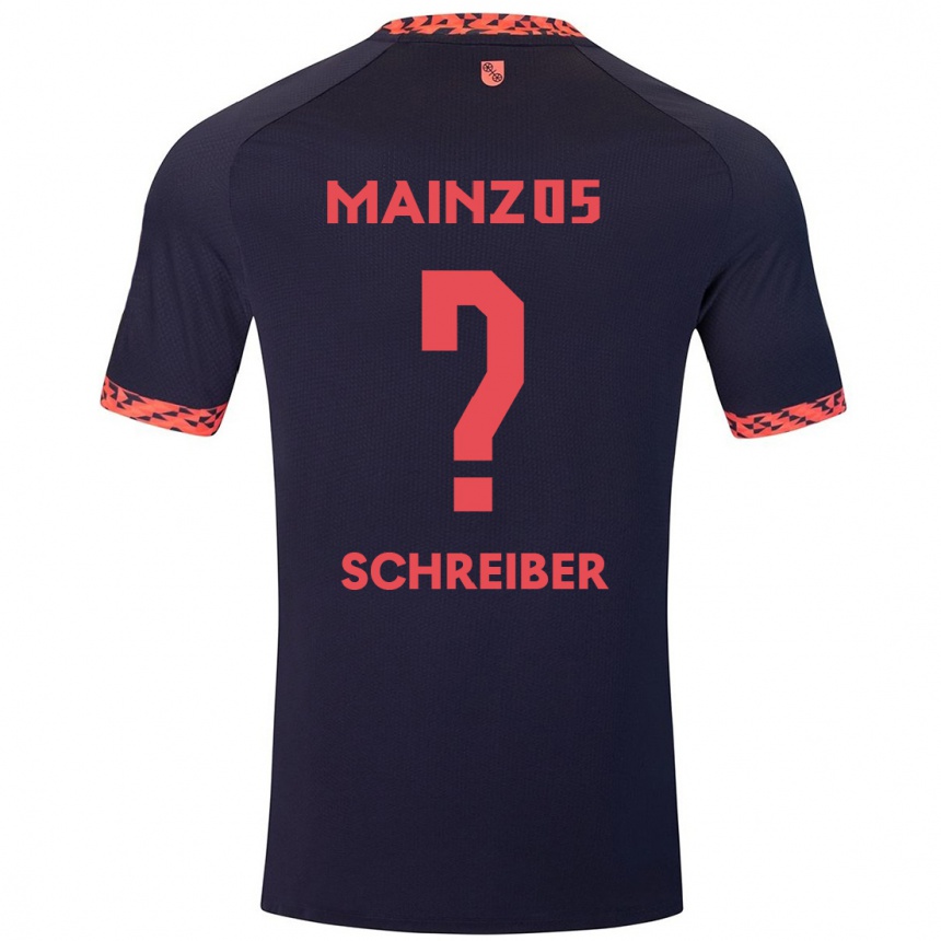 נשים כדורגל Philipp Schreiber #0 כחול קורל אדום הרחק ג'רזי 2024/25