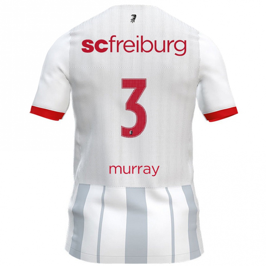 נשים כדורגל Drew Murray #3 לבן אפור הרחק ג'רזי 2024/25