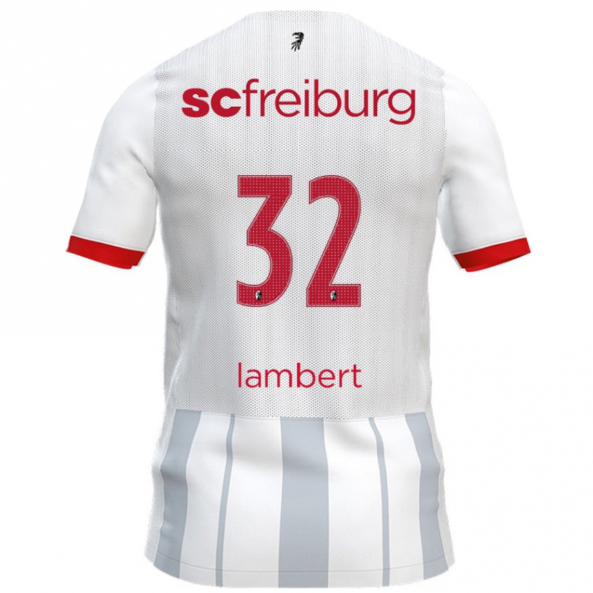 נשים כדורגל Gabrielle Lambert #32 לבן אפור הרחק ג'רזי 2024/25