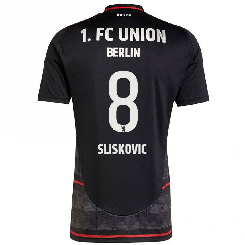 נשים כדורגל Duje Sliskovic #8 שָׁחוֹר הרחק ג'רזי 2024/25