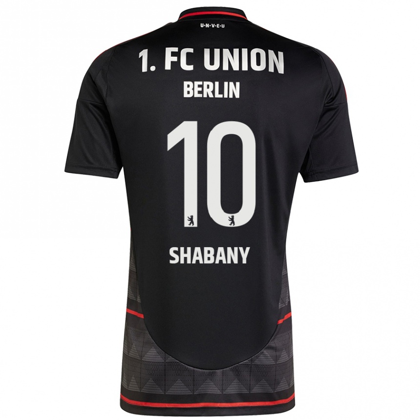נשים כדורגל Alec Shabany #10 שָׁחוֹר הרחק ג'רזי 2024/25